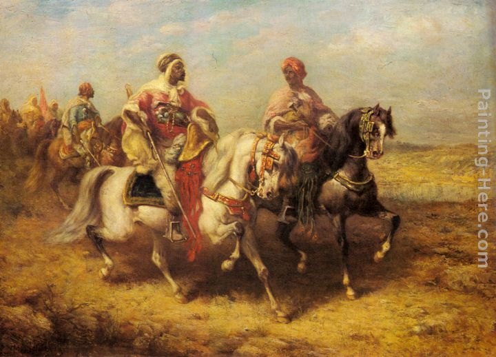 Adolf Schreyer Arab Chieftain and his Entourage